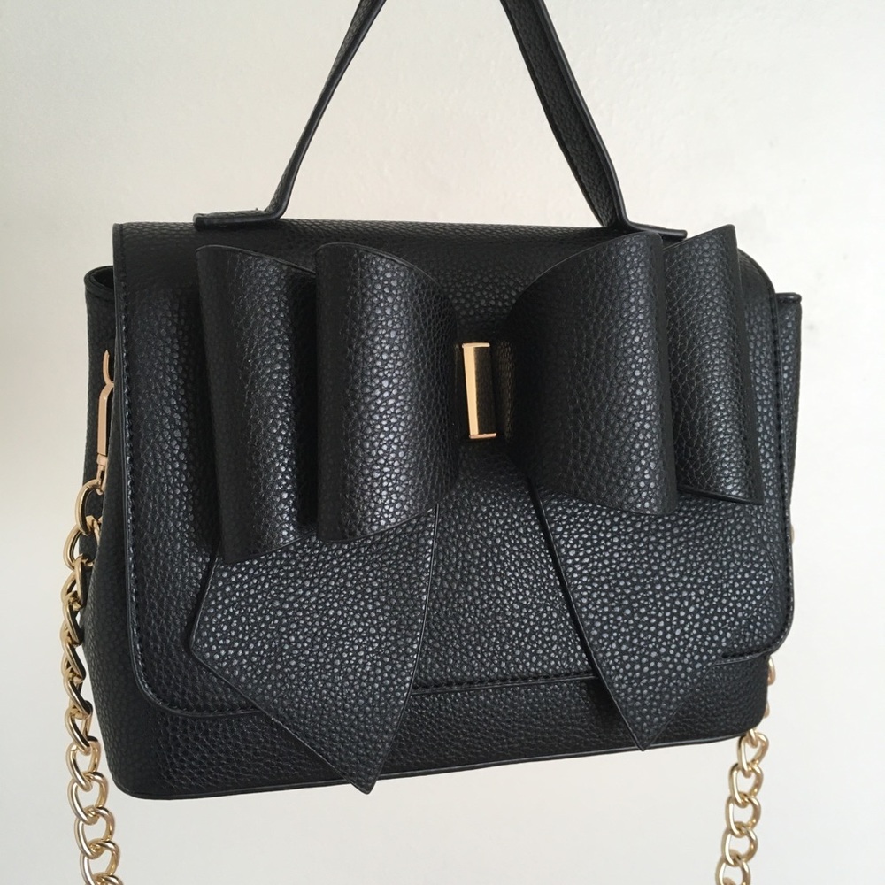 Large Bow Black Harajuku Kawaii Handbag Bag